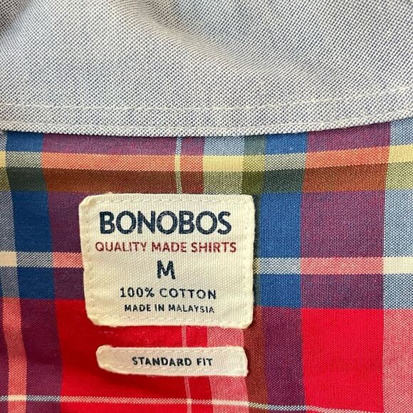 Bonobos Men's Plaid Button Down Shirt Medium - Picture 6 of 8